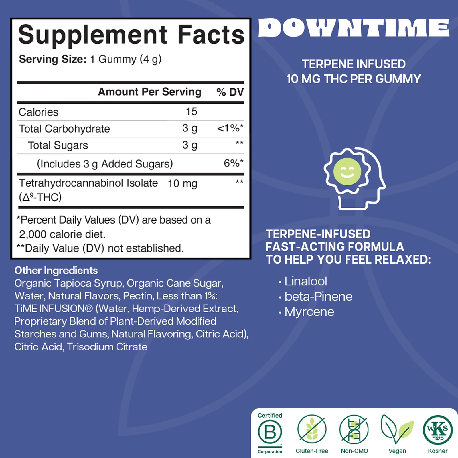Downtime 10mg THC Gummies - Image 6